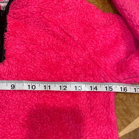 5/$25 Calvin Klein Kids Girls Fuchsia Sherpa Hoodie Size 7/8 - Picture 7 of 8